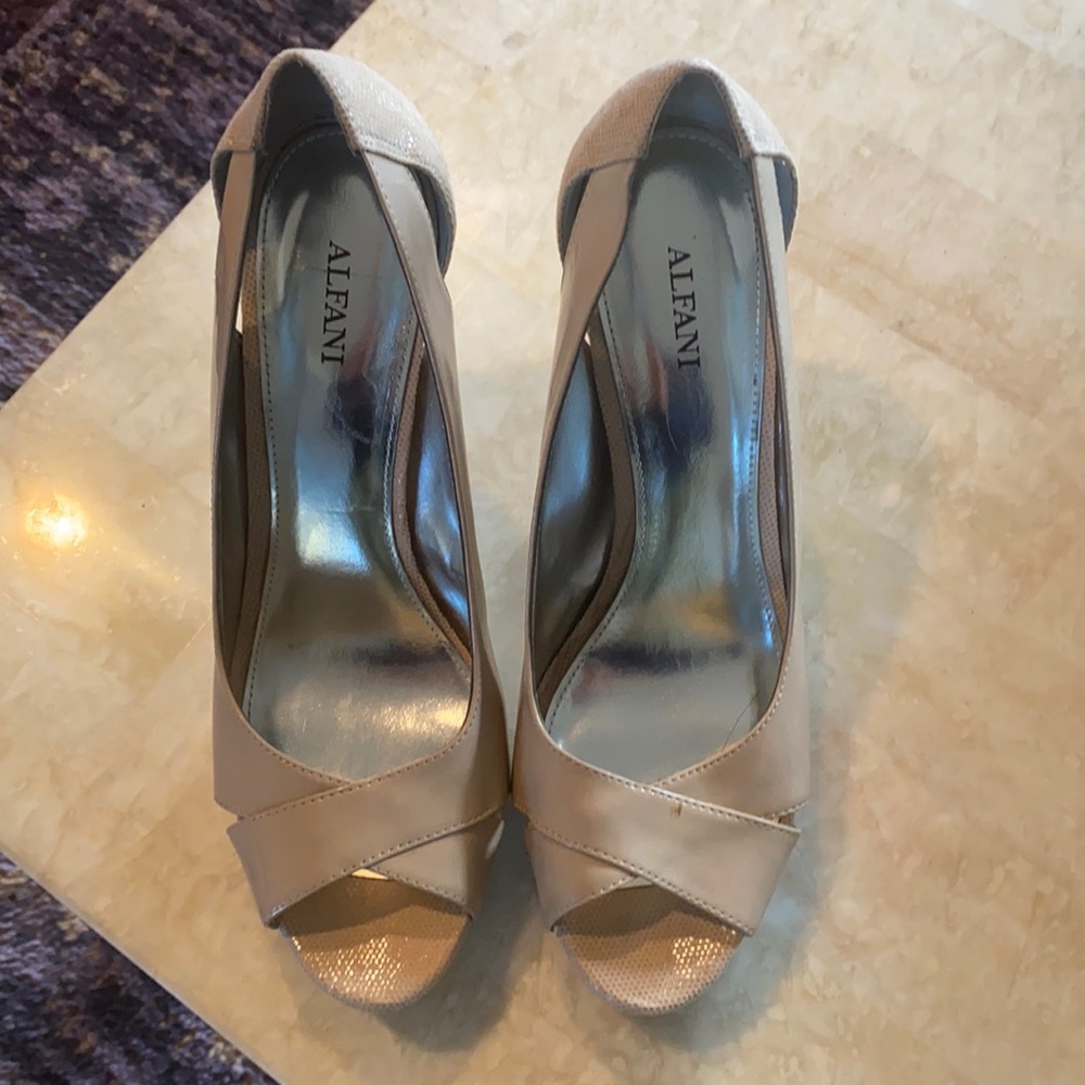 Alfani Nude Open Toed Heels